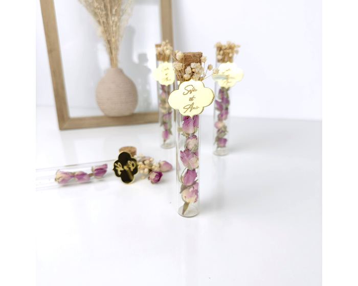 Cadeau invité roses séchées