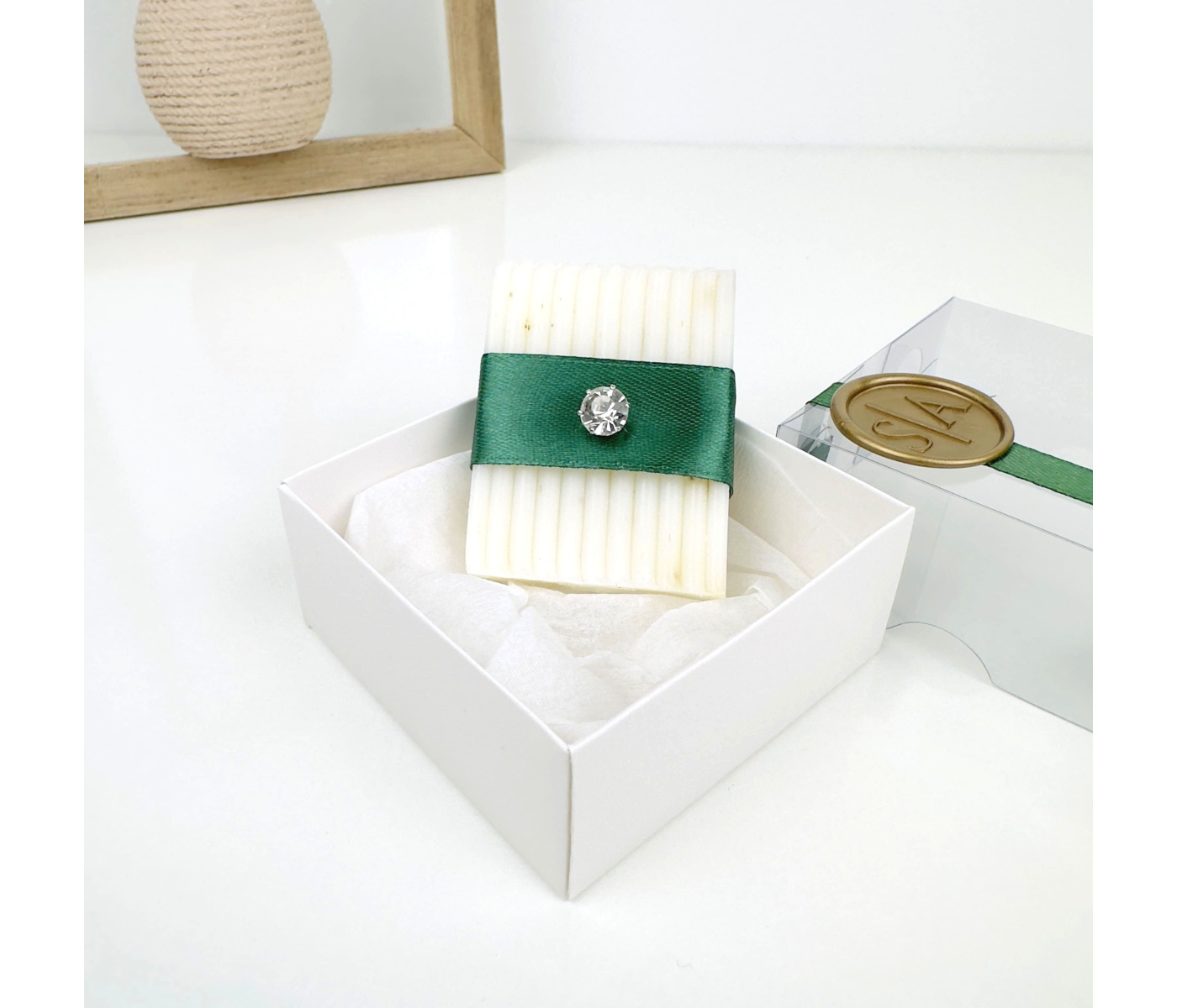 Cadeau invité savon avec strass