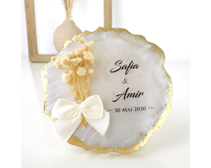 Cadeau invité magnet epoxy champêtre