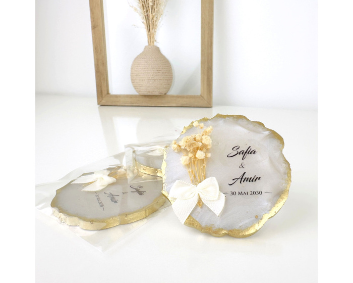 Cadeau invité magnet epoxy champêtre