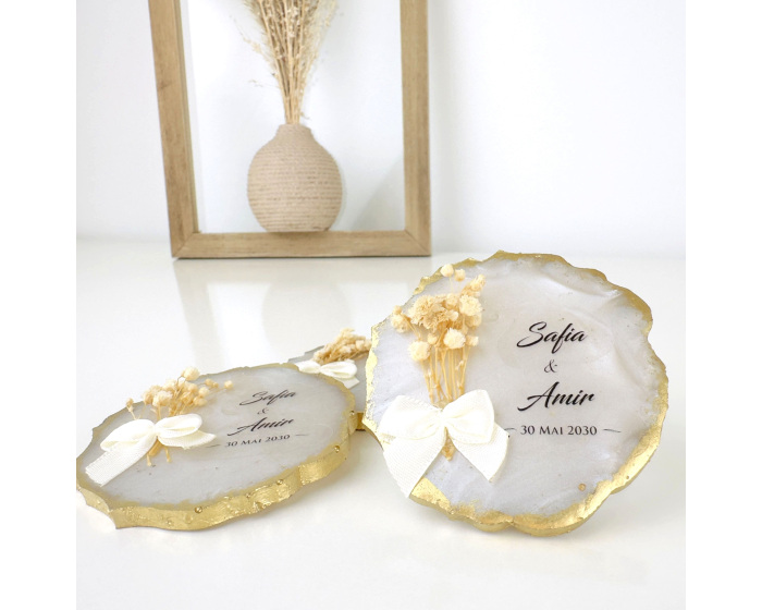 Cadeau invité magnet epoxy champêtre