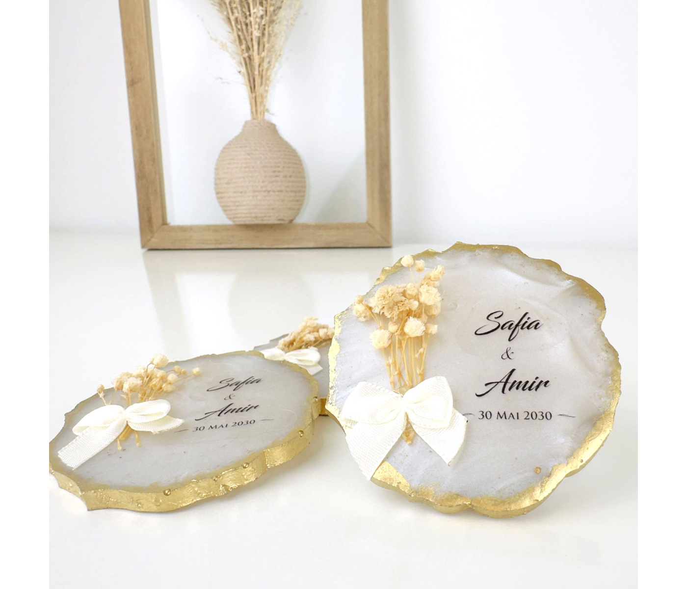 Cadeau invité magnet epoxy champêtre