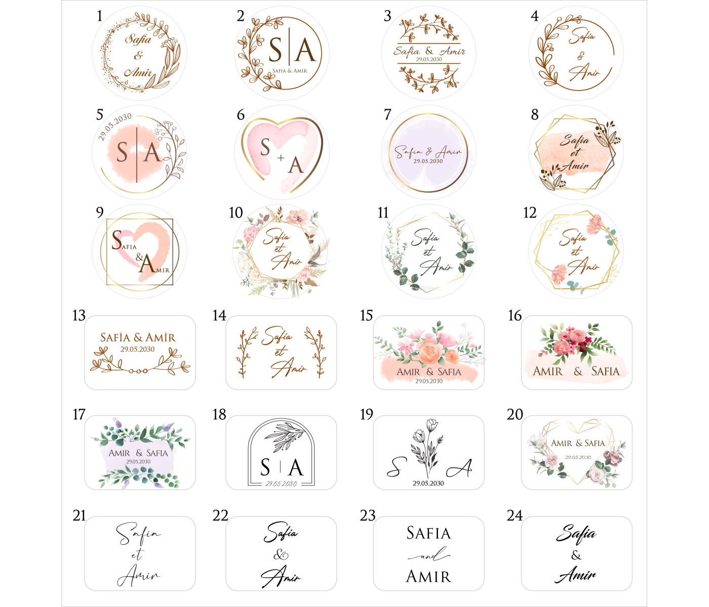 étiquette stickers