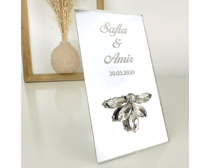 Cadeau invité magnet argenté