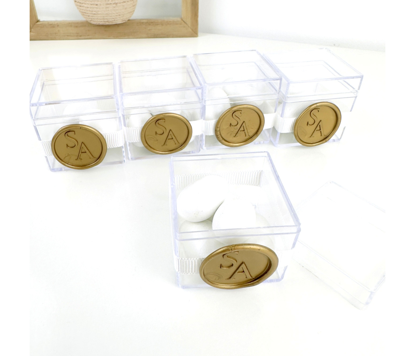 Cadeau invité boite à dragée en cube