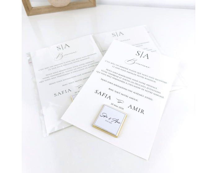 Carte remerciement mariage