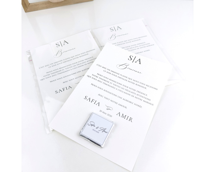 Carte remerciement mariage chocolat