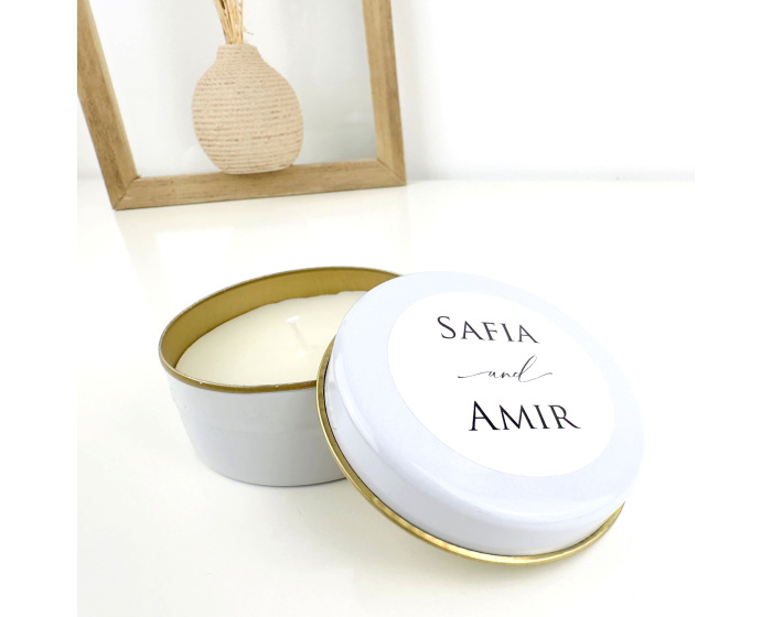 Bougie personnalisé mariage