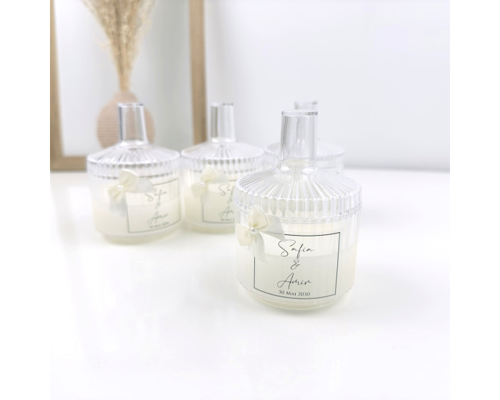 Bougie personnalisable mariage