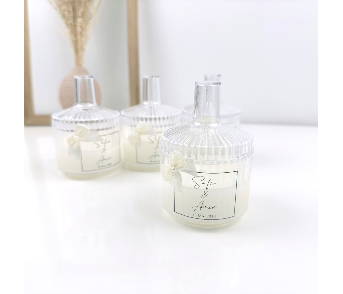 Bougie personnalisable mariage