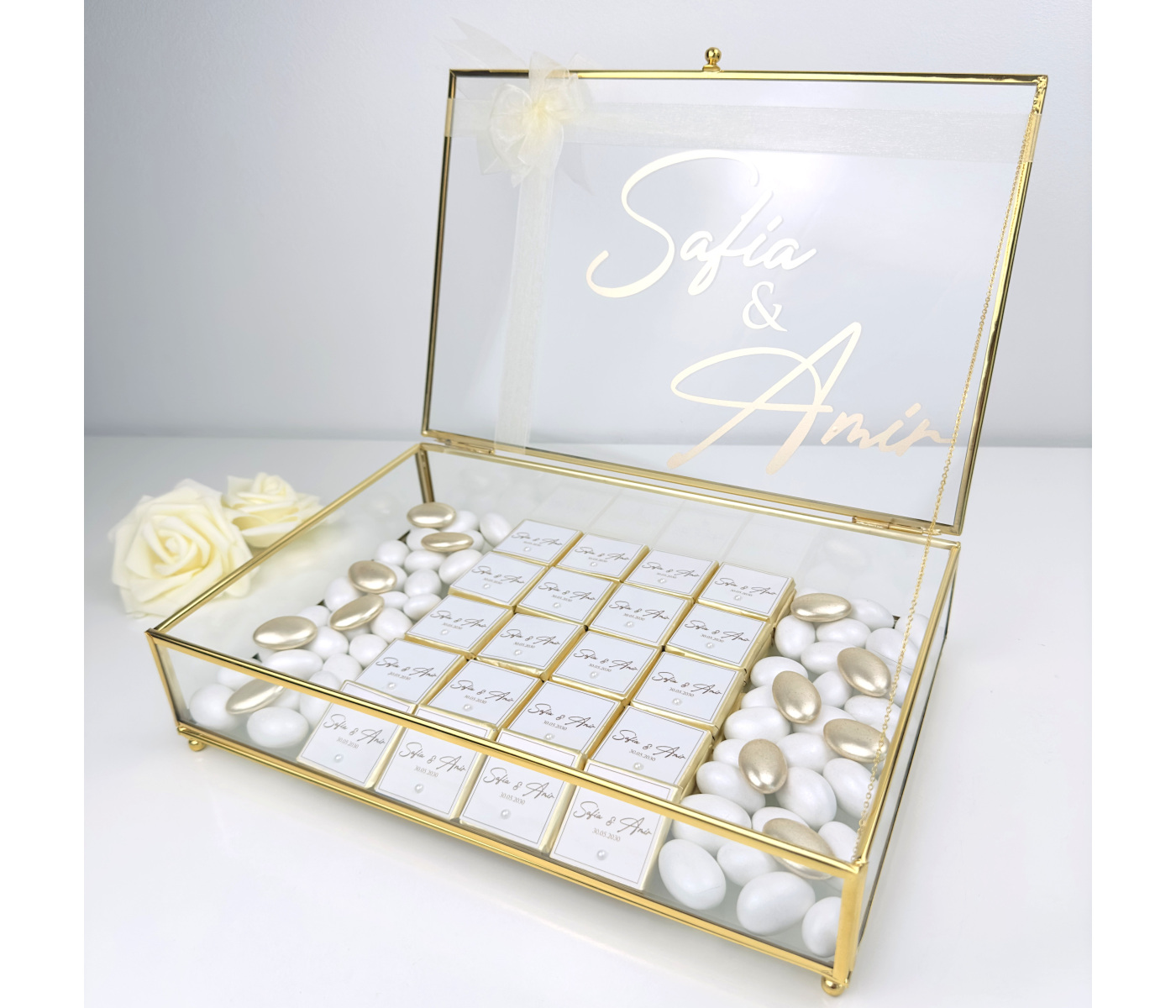 Coffret chocolat invité doré Coffret chocolat invité doré