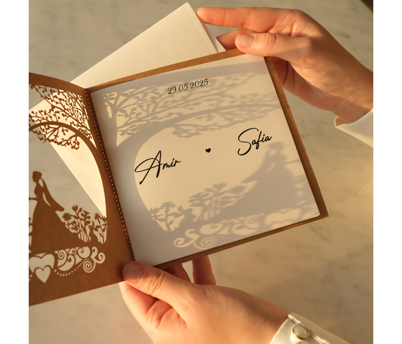carte d'invitation mariage champêtre