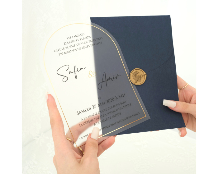Faire part arche mariage