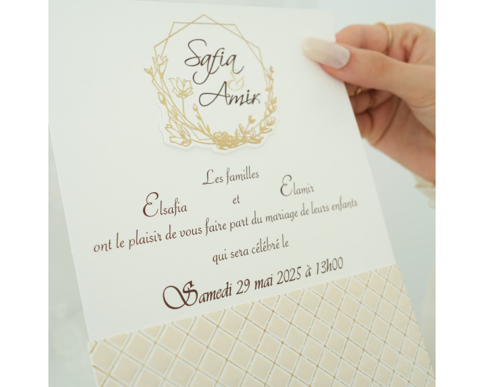 faire part cadrillé