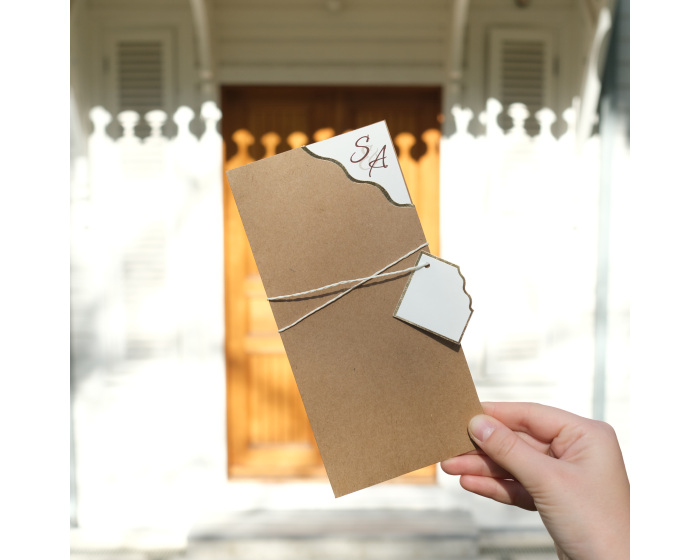 faire part carton doré