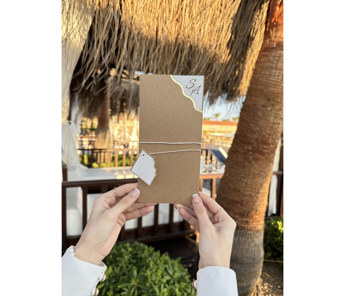 faire part carton doré