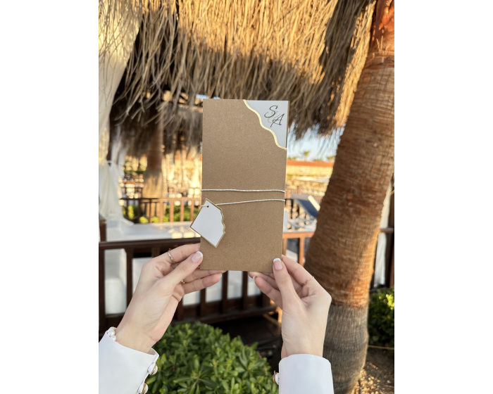 faire part carton doré