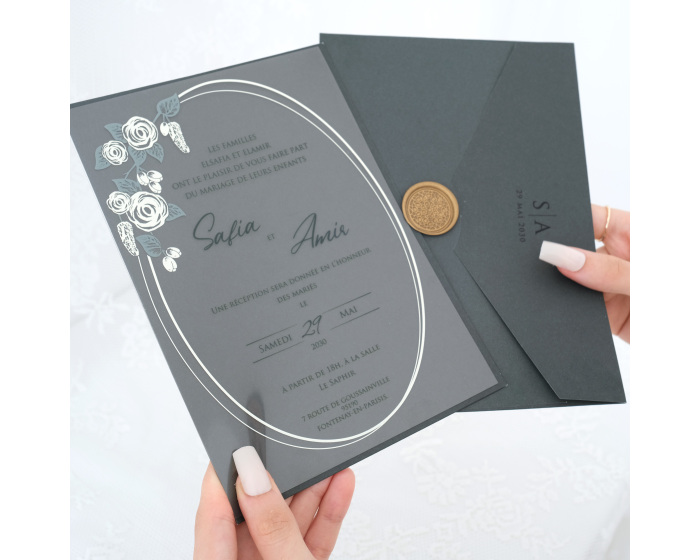 Faire part mariage transparent