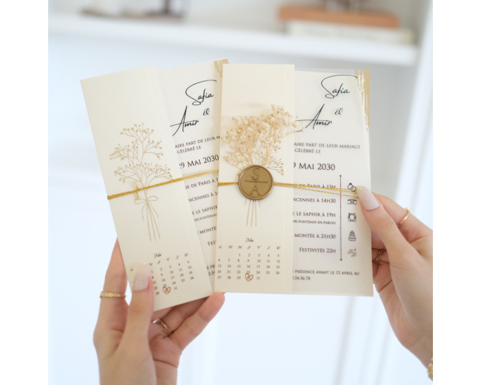 Faire part mariage champêtre