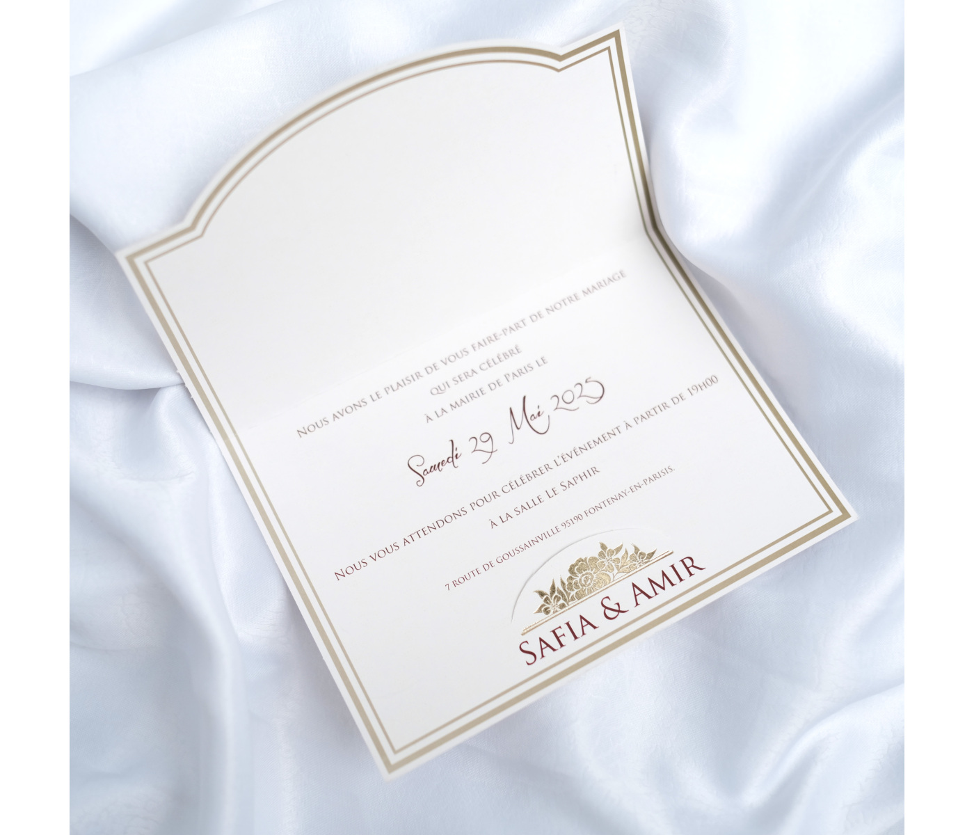 faire part invitation cadrée