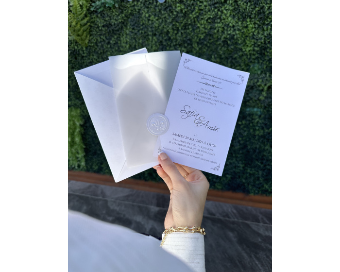 Faire Part Invitation Transparente