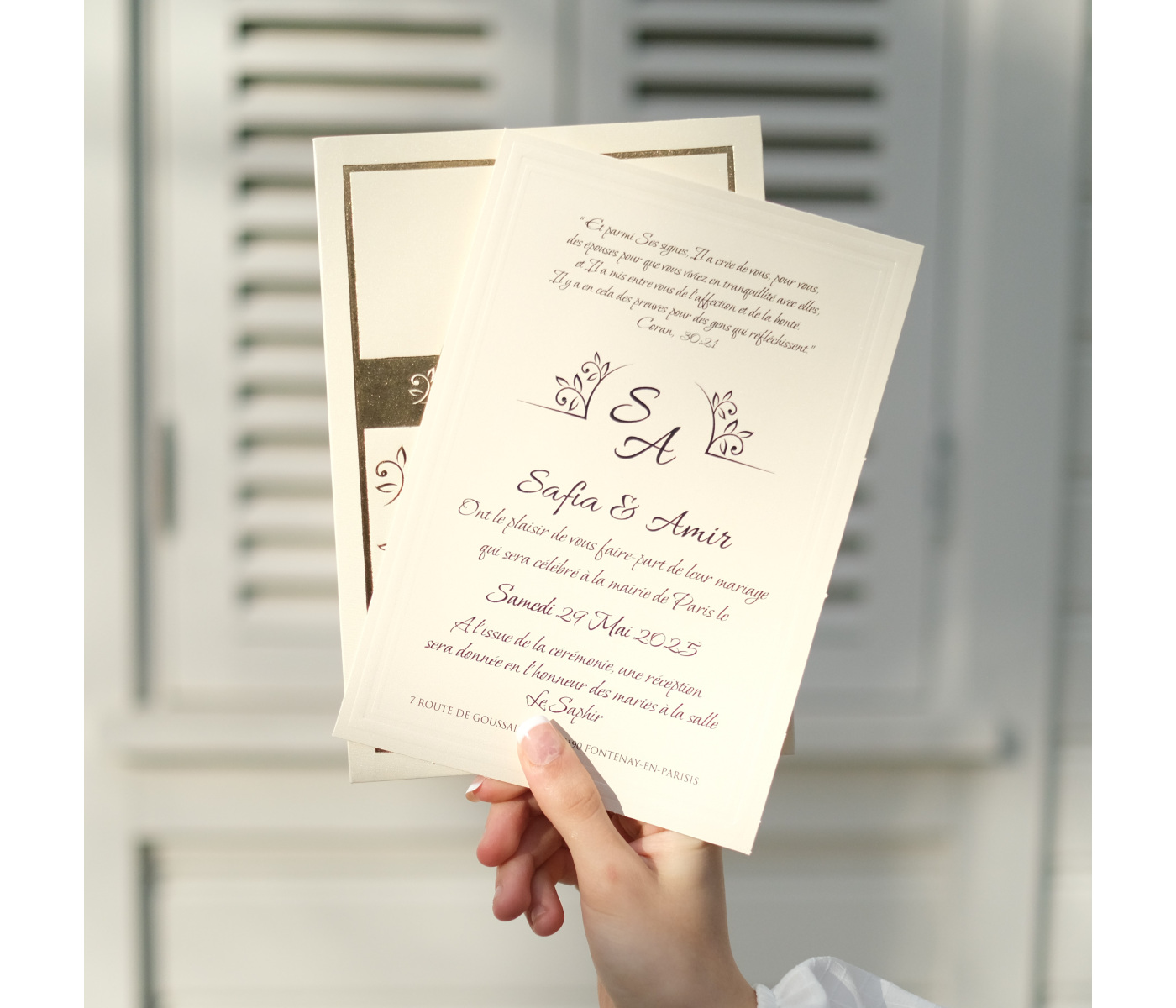 Faire Part Plaque Royale