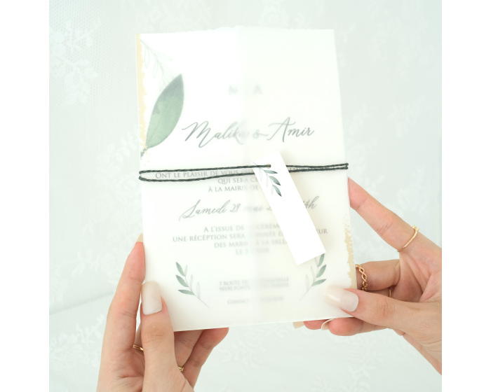 faire part pochette translucide