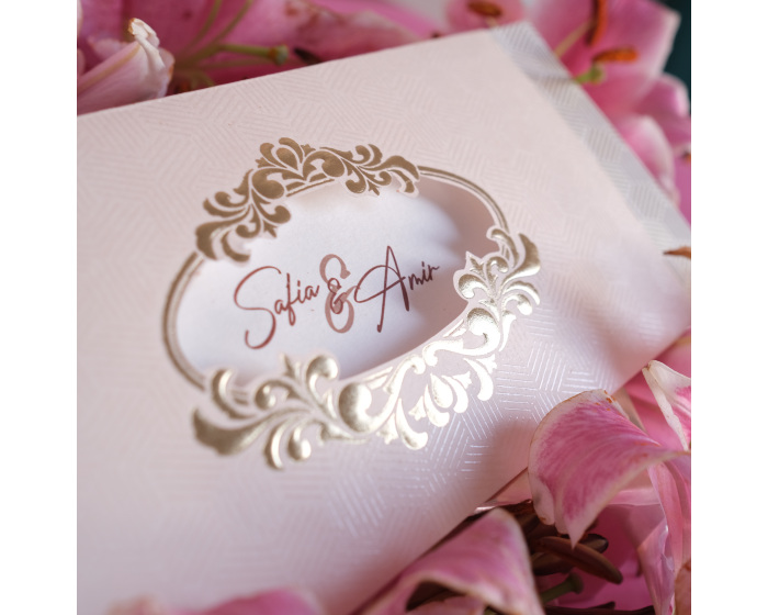 Faire Part Rectangle Rose