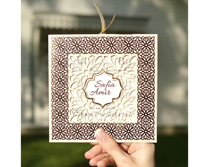 Faire Part mariage dorée