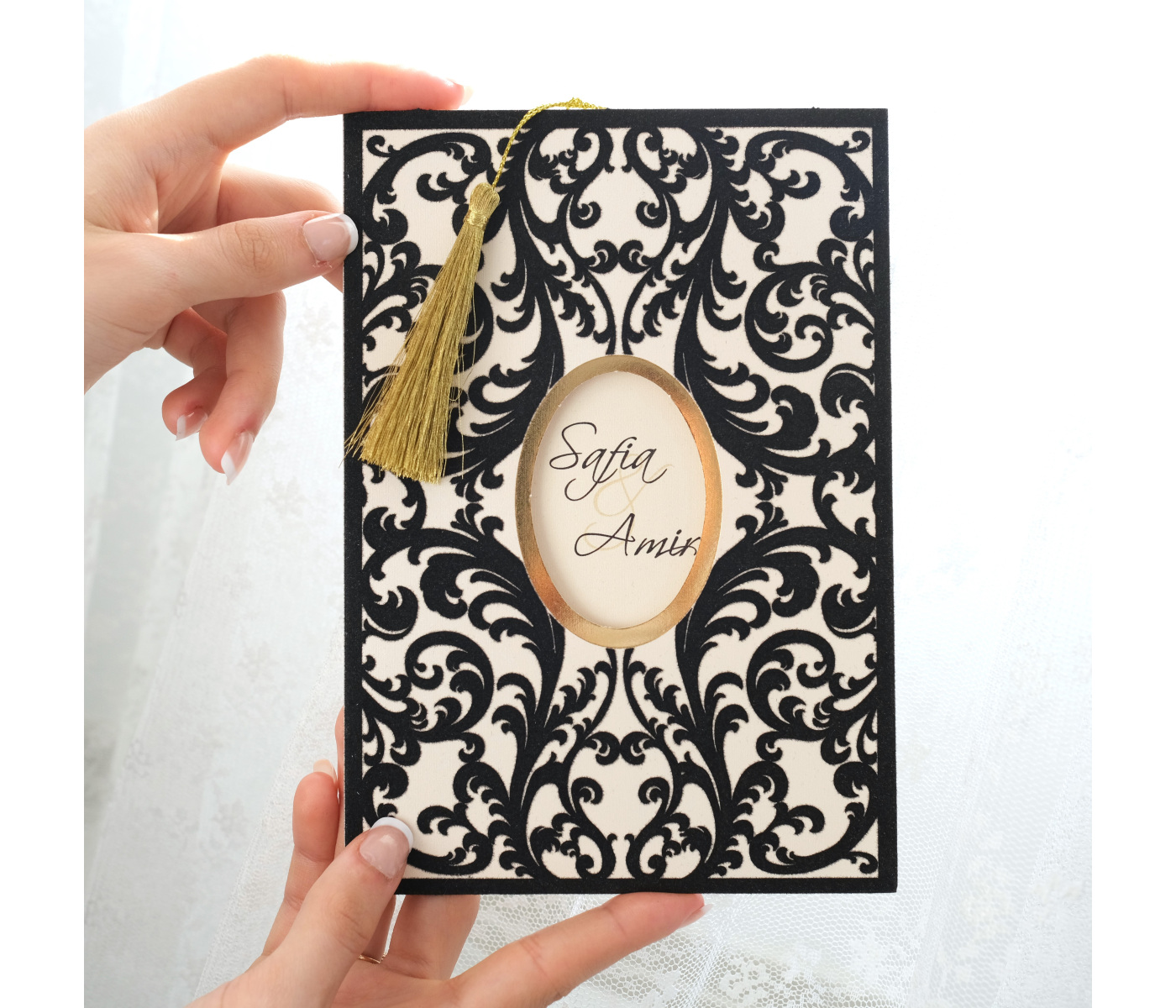 Faire part mariage velours Noir Faire part mariage velours Noir