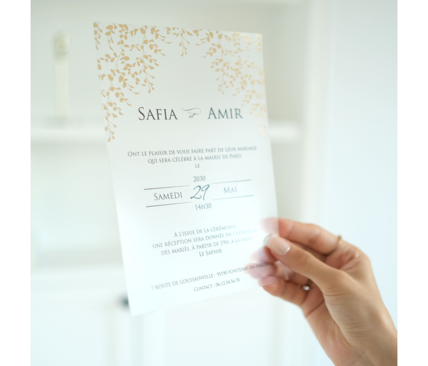 Faire part mariage plexi