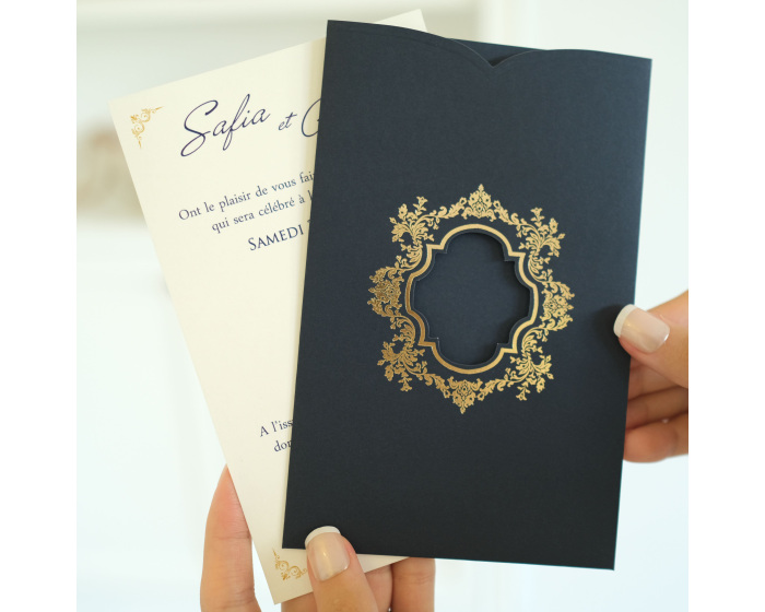 Faire part mariage bleu