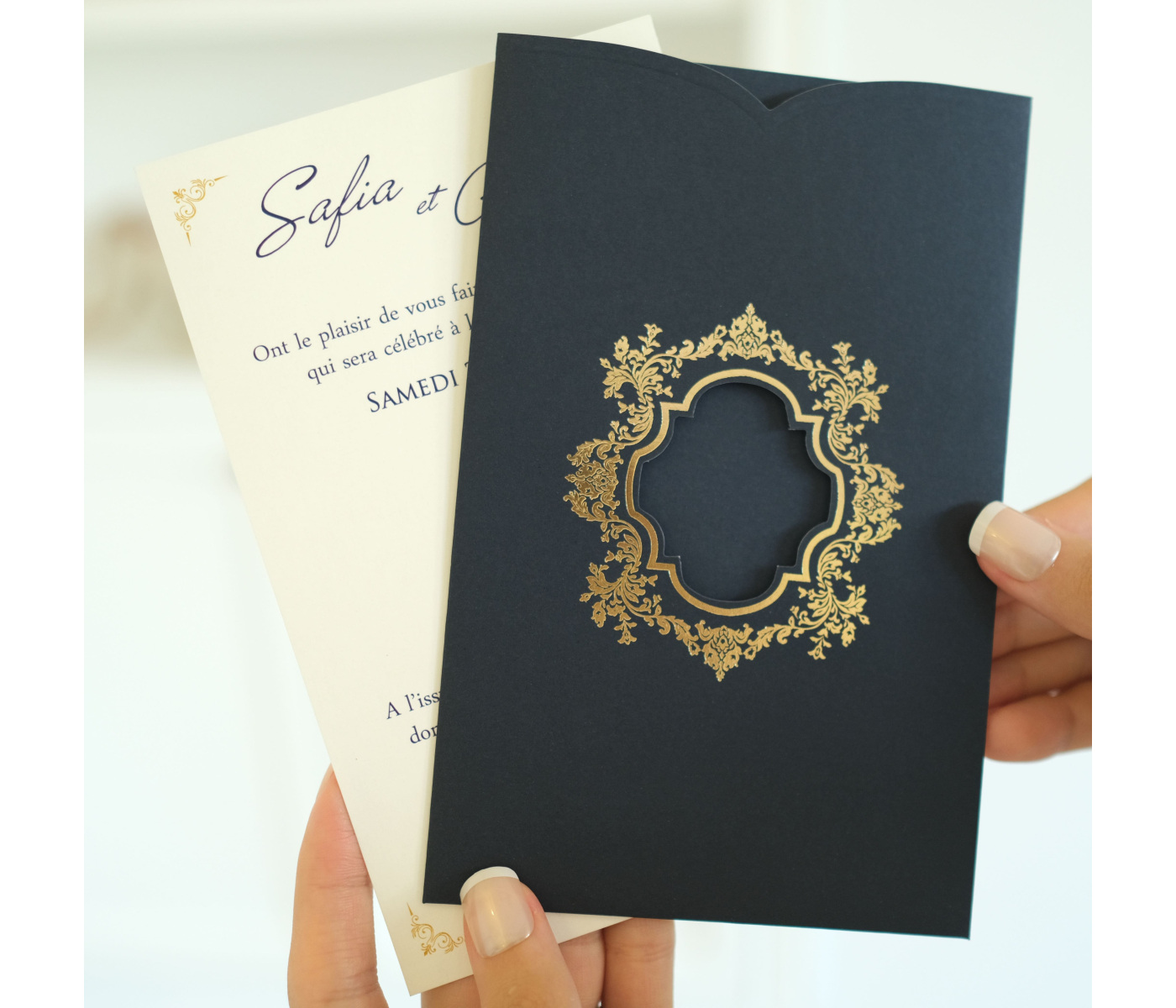 Faire part mariage bleu