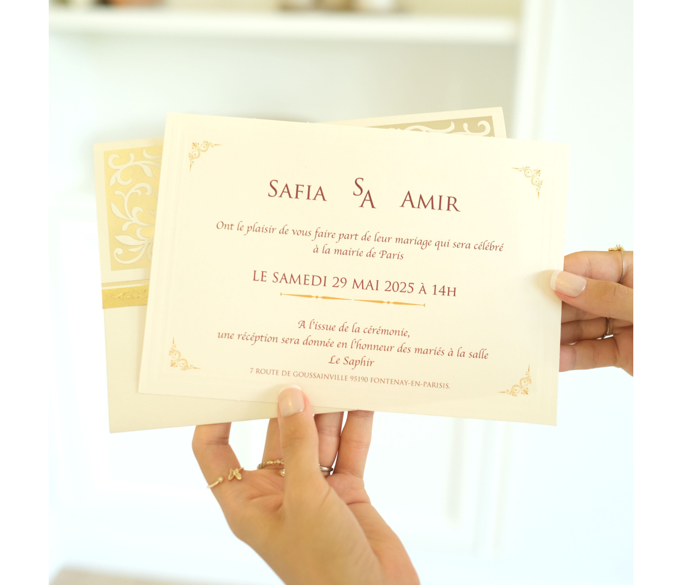 Faire Part Cadre Doré