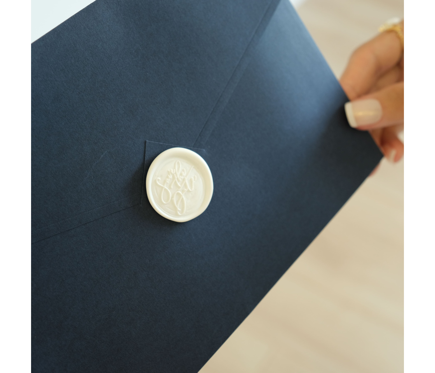 Enveloppe bleu mariage