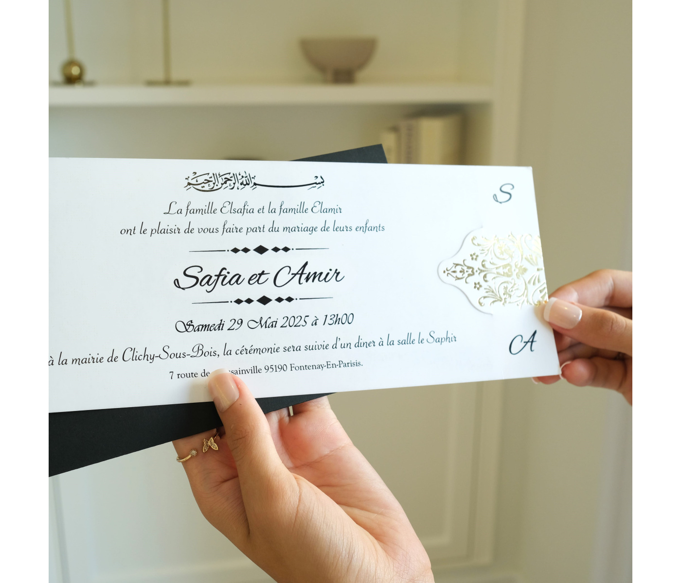 faire part enveloppe noire