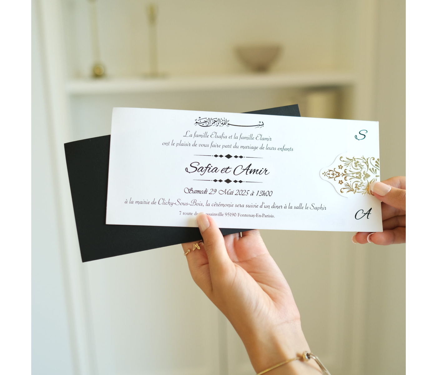 faire part enveloppe noire
