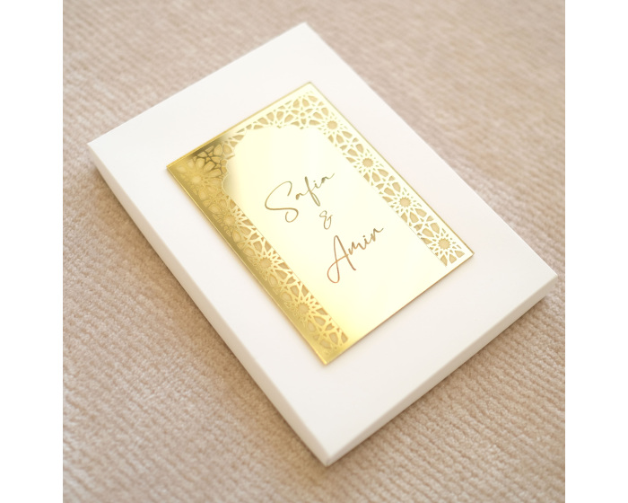 Carte invitation orientale en boite
