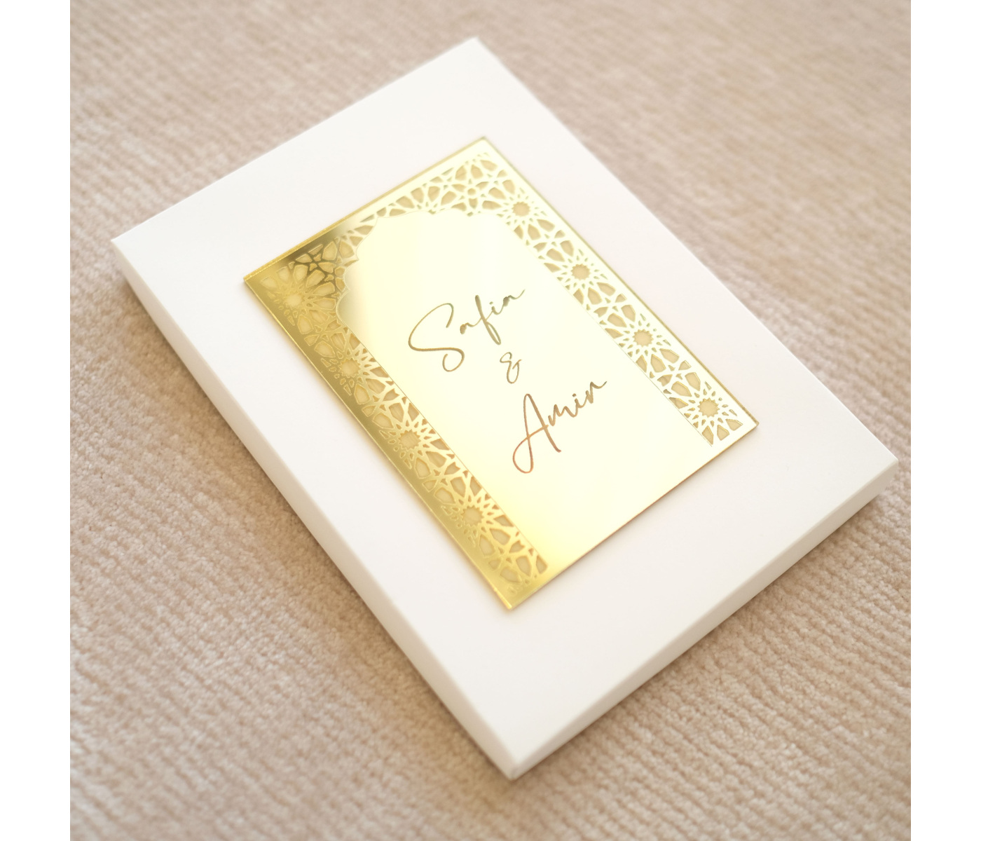 Carte invitation orientale en boite Carte invitation orientale en boite