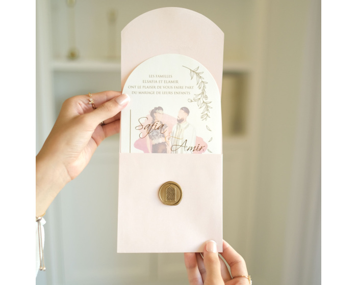 faire part porte rose