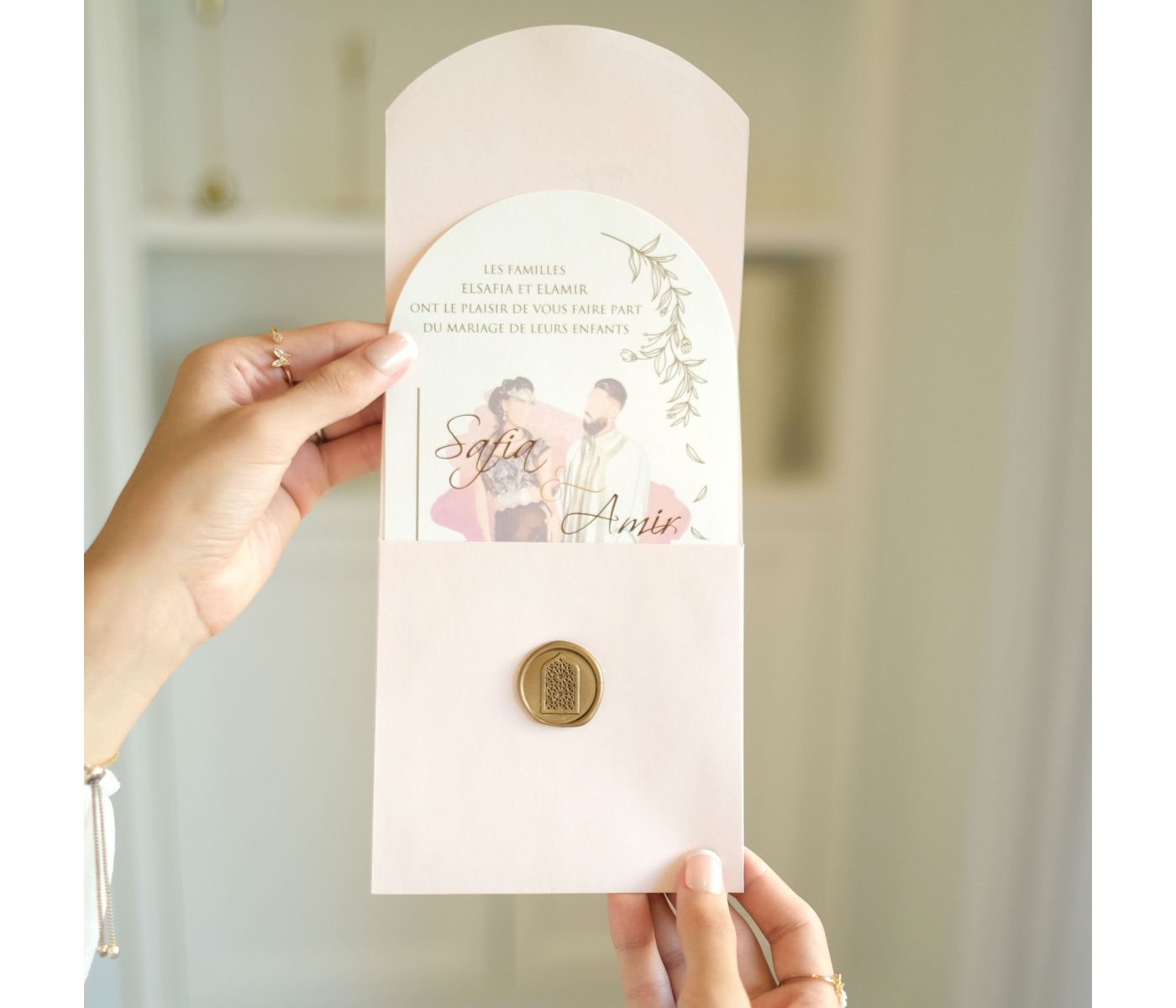 faire part porte rose