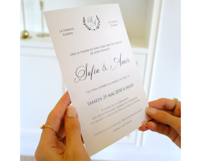 Carte d'invitation mariage