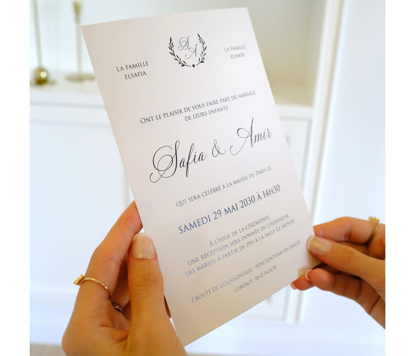 Carte d'invitation mariage