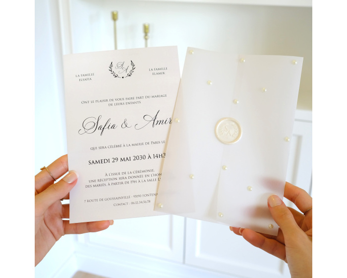 Carte d'invitation perle