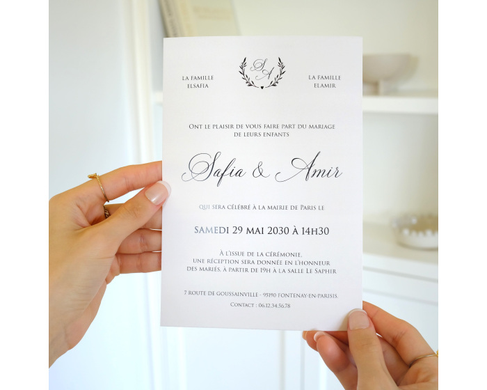 Carte d'invitation élégante