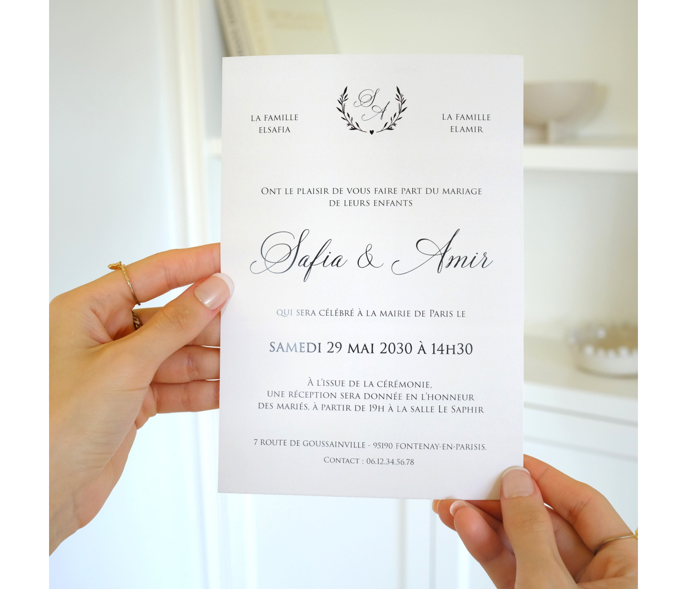 Carte d'invitation élégante