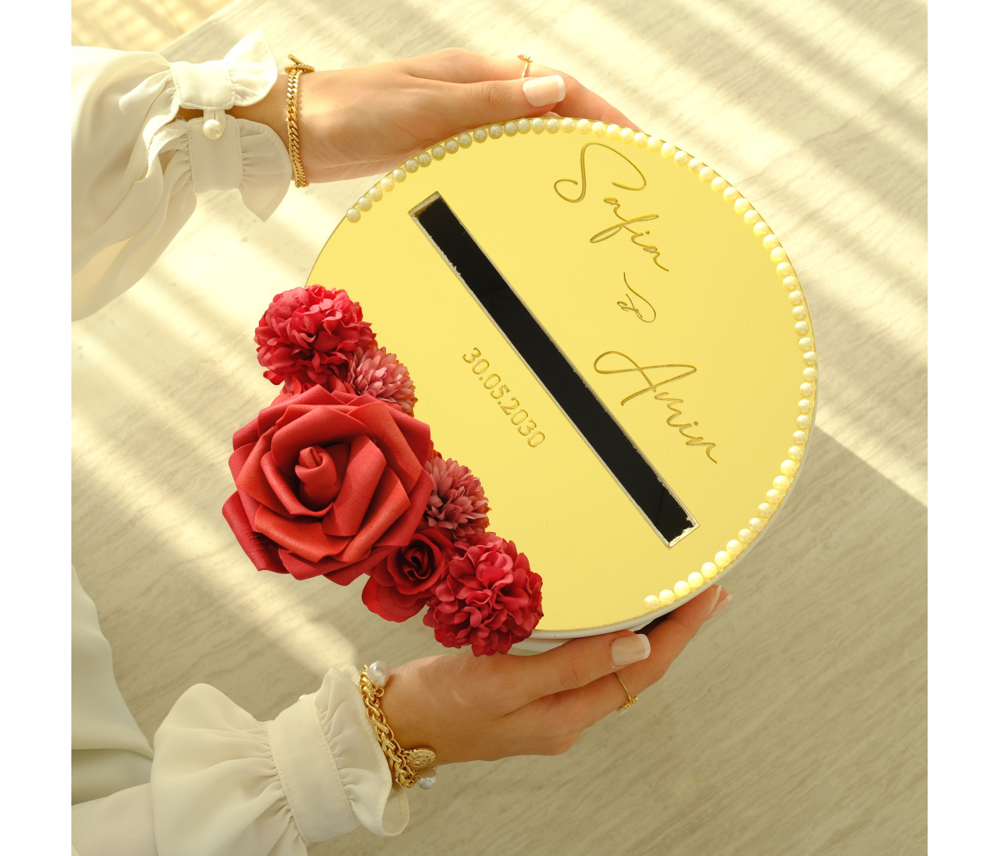 Urne mariage chic