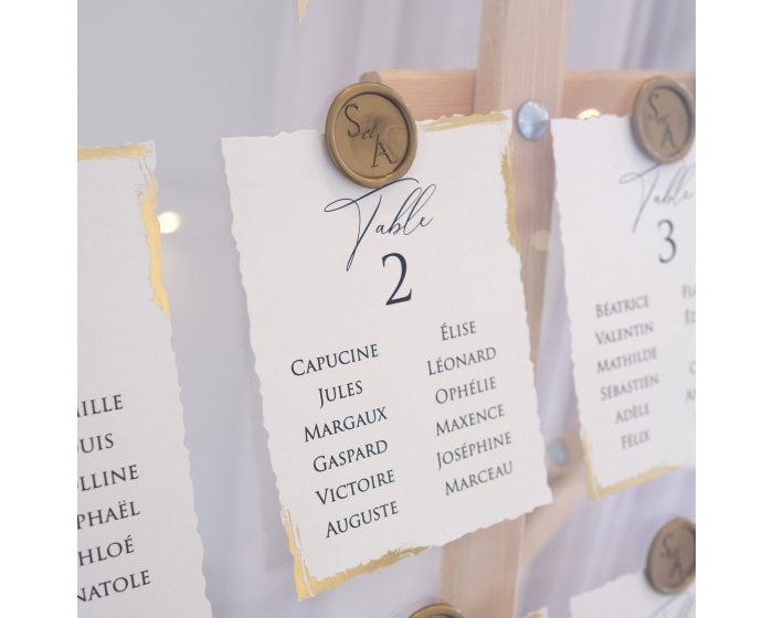 Plan de table mariage carte