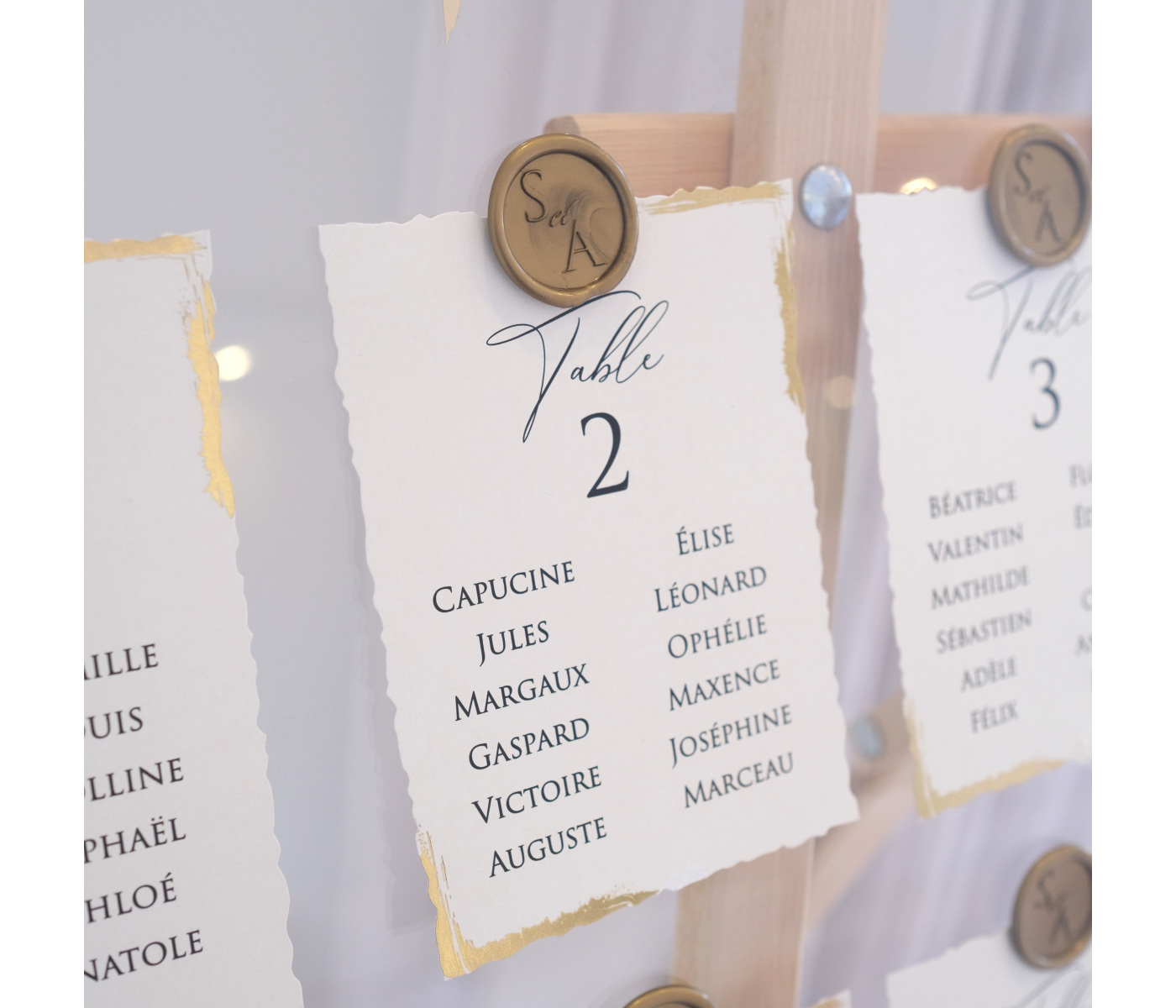 Plan de table mariage carte