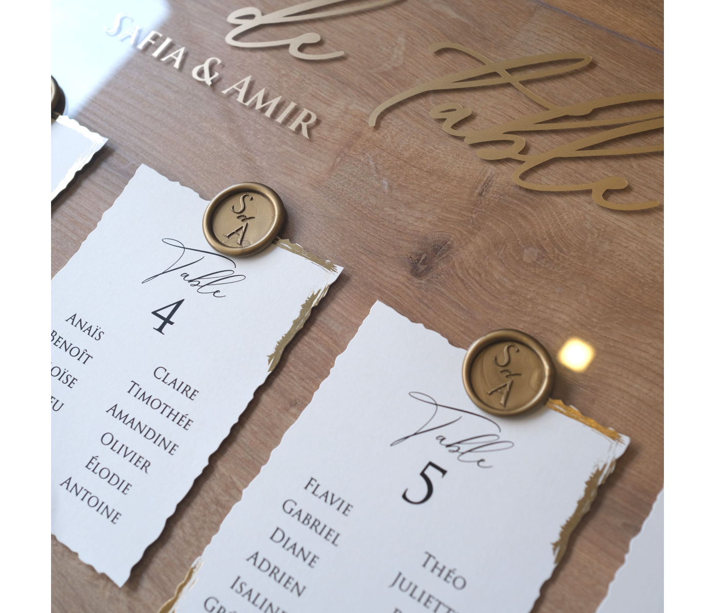 Plan de table mariage